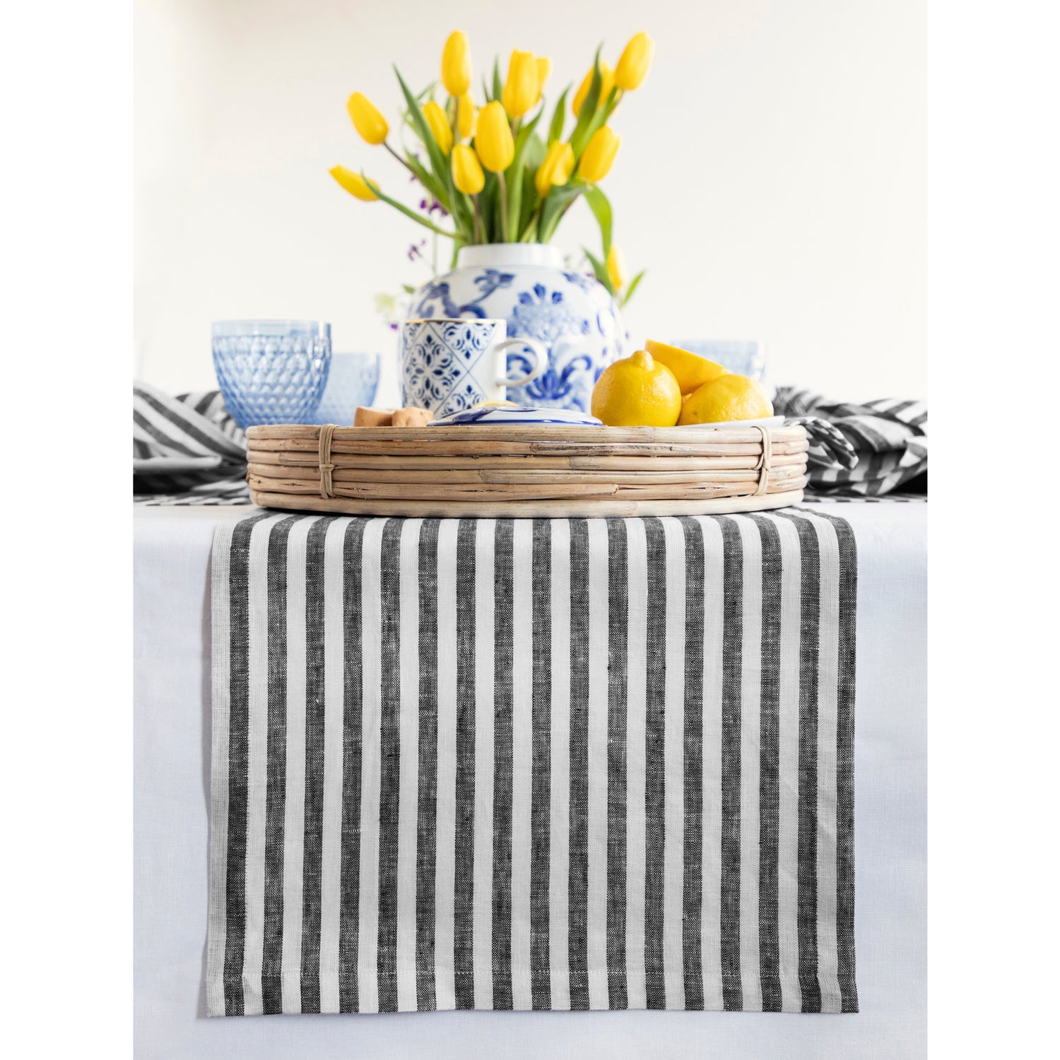 Black and White Amalfi Stripe