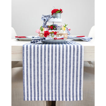 Navy and White Amalfi Stripe