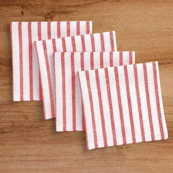 Red and White Madison Stripe