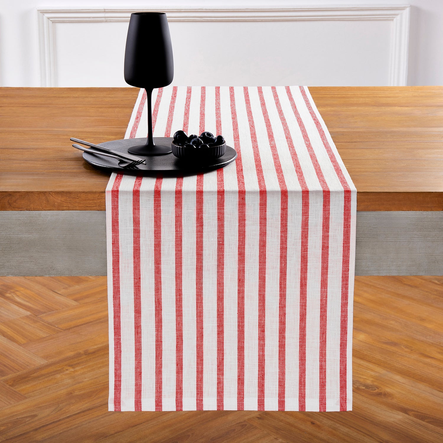 Red and White Madison Stripe