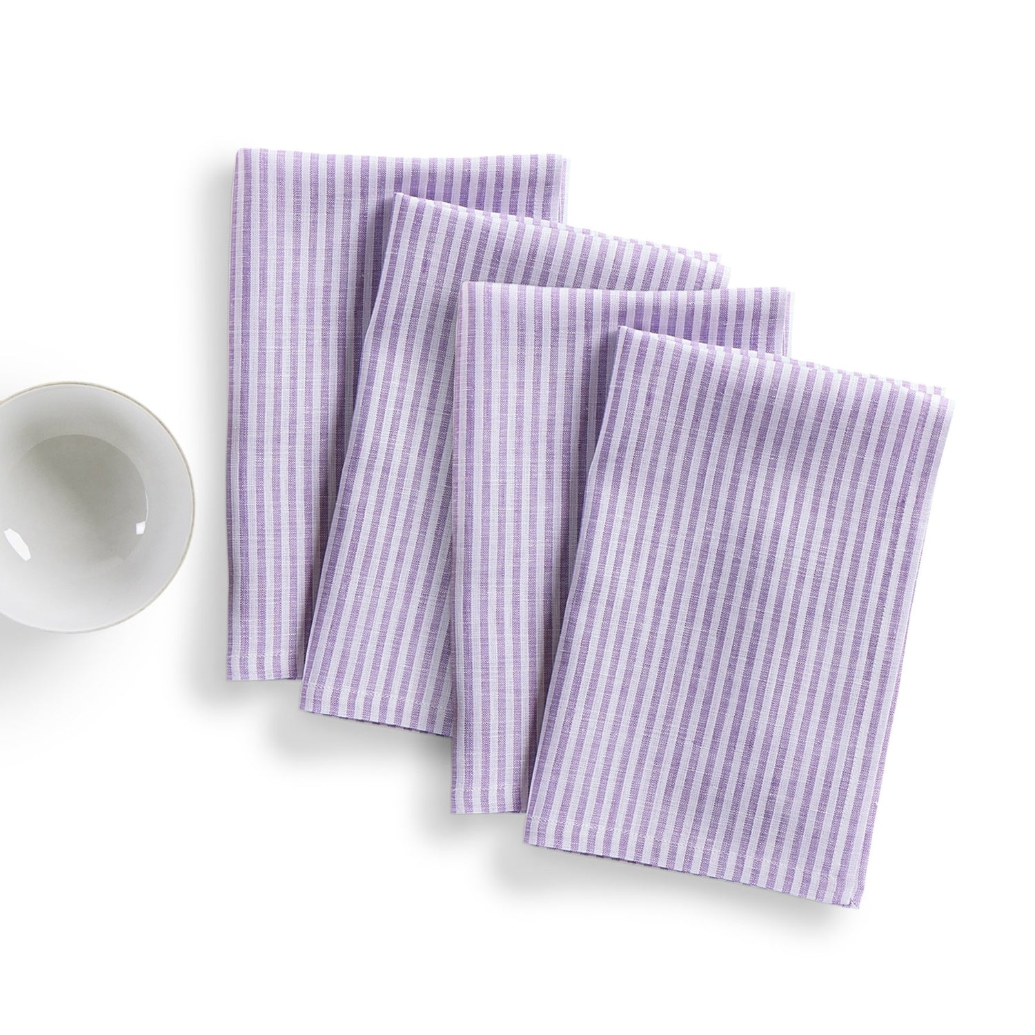 Lavender and White Narrow Stripe