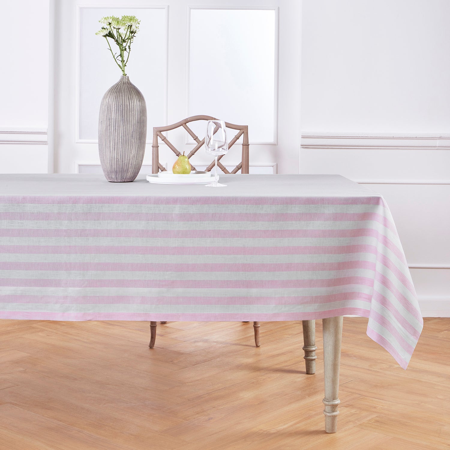 Pink and White Sorrento Stripe