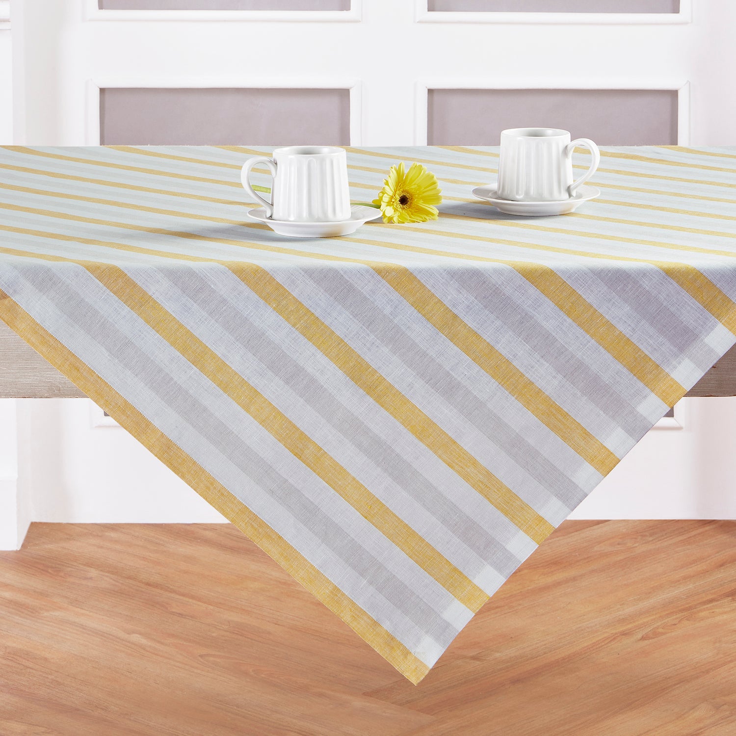 Yellow and Grey Sorrento Stripe