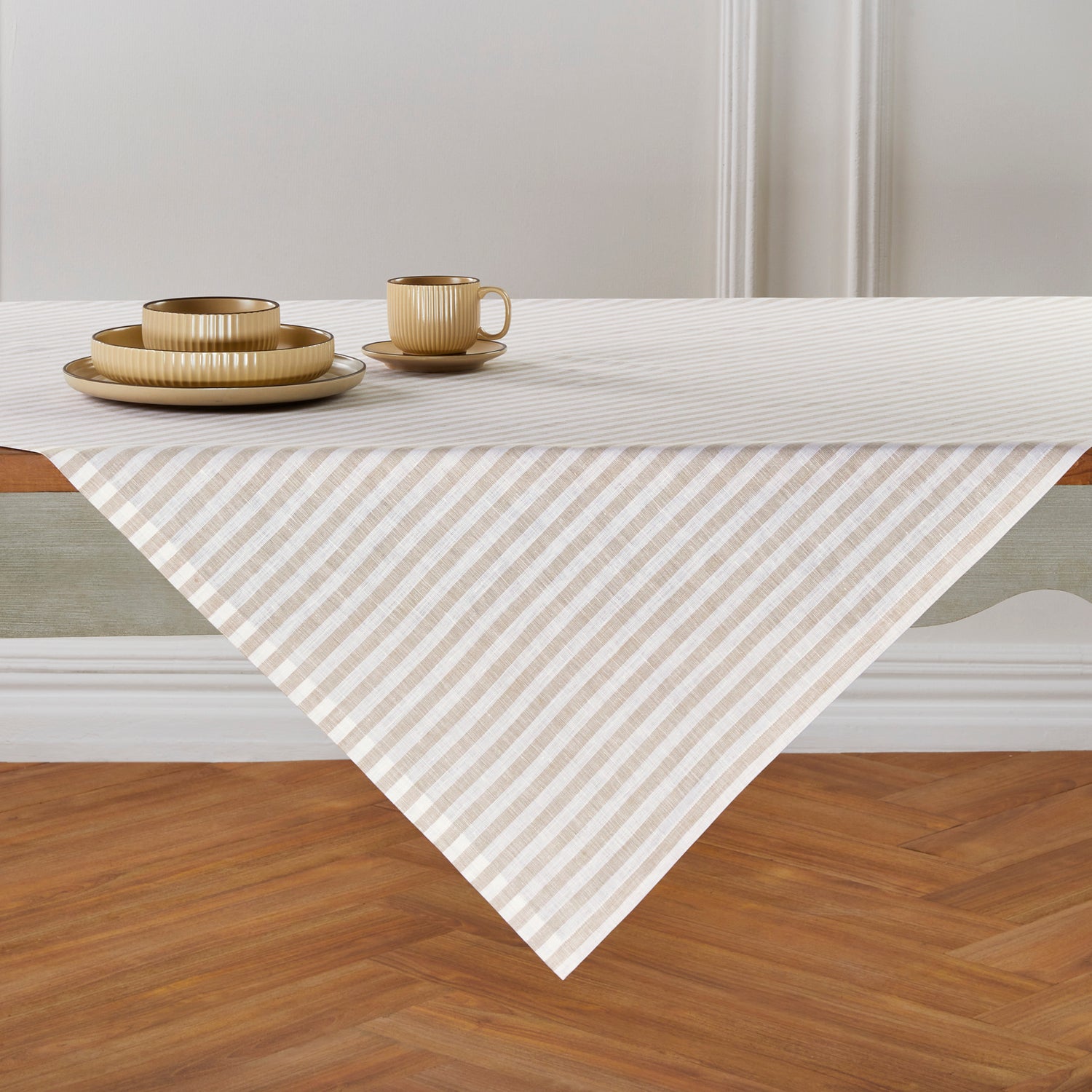 Natural and White Amalfi Stripe