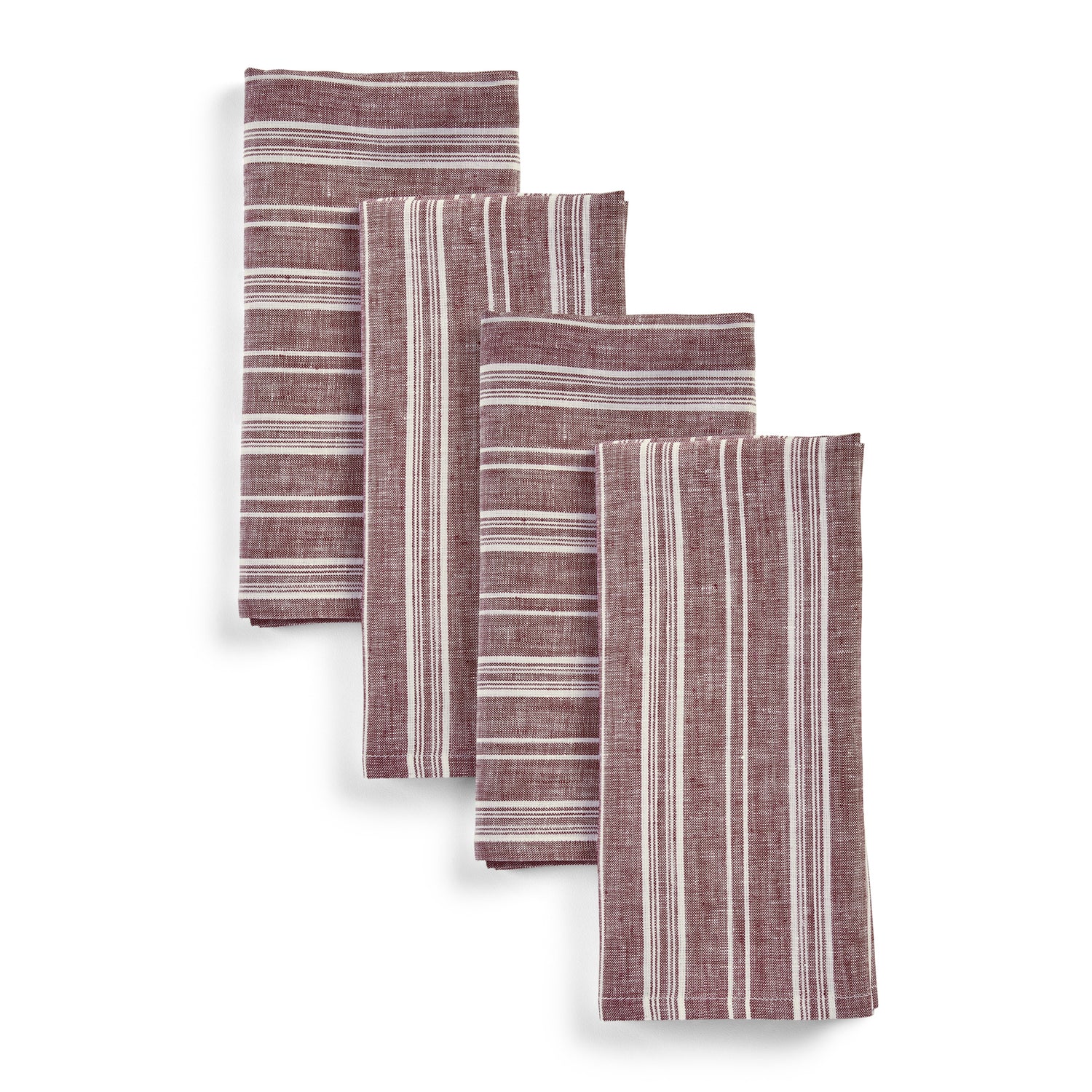 Burgundy and White Chelsea Stripe