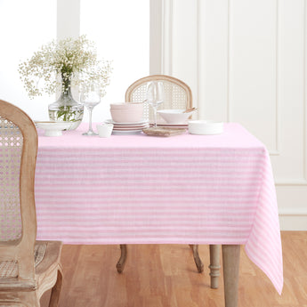 Cherry Blossom and White Amalfi Stripe