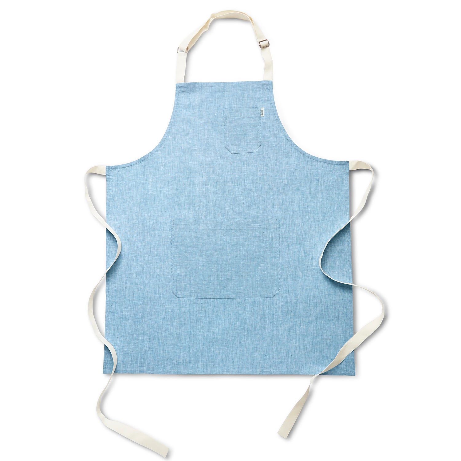 Light Blue Apron with Ivory Tie