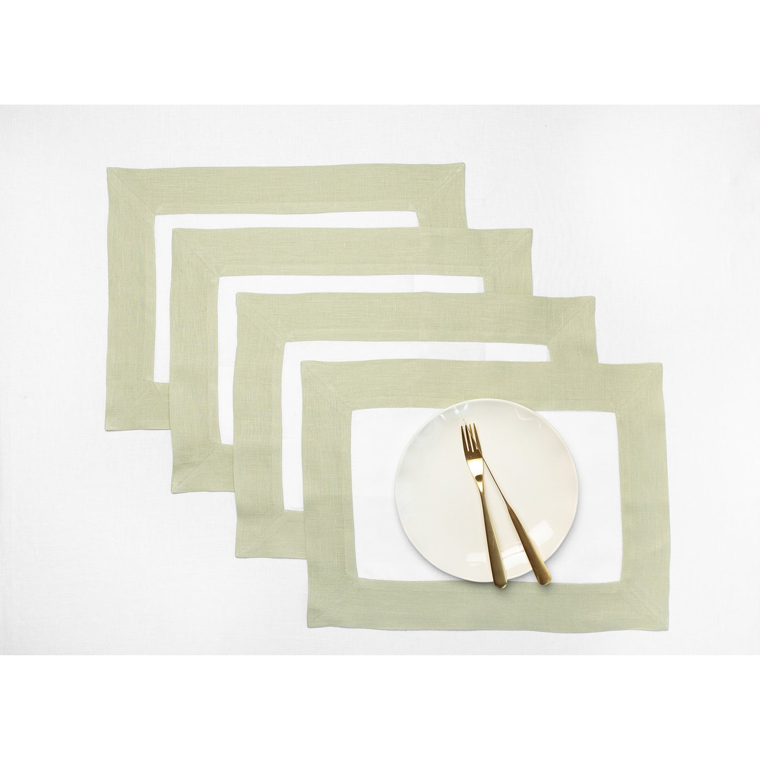 Sage Green and White Contempo