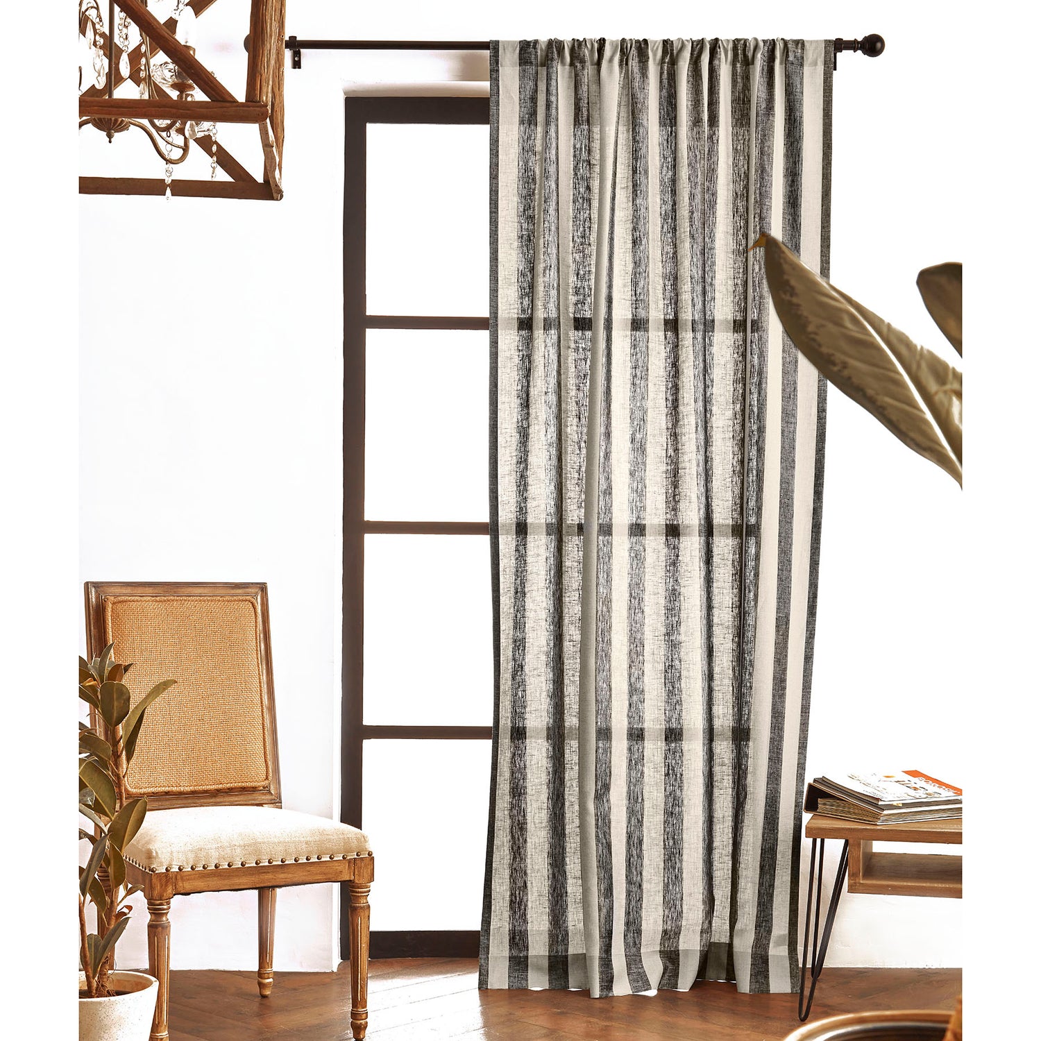 Black and Natural Cabana Stripe